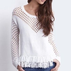 Amour Vert Tessa Fringe Pullover Sweater